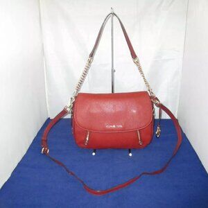 Michael Kors Bedford Legacy Leather Flap Shoulder Bag $298 Brandy #3168